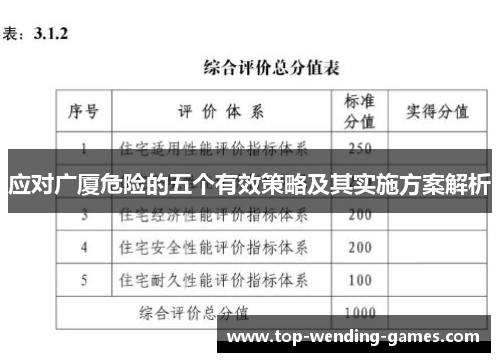 应对广厦危险的五个有效策略及其实施方案解析