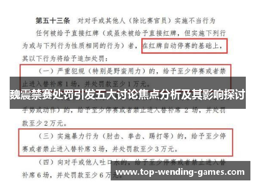魏震禁赛处罚引发五大讨论焦点分析及其影响探讨